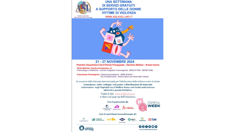 Open Week contro la violenza sulle donne: Visite e consulti ad Ariano Irpino