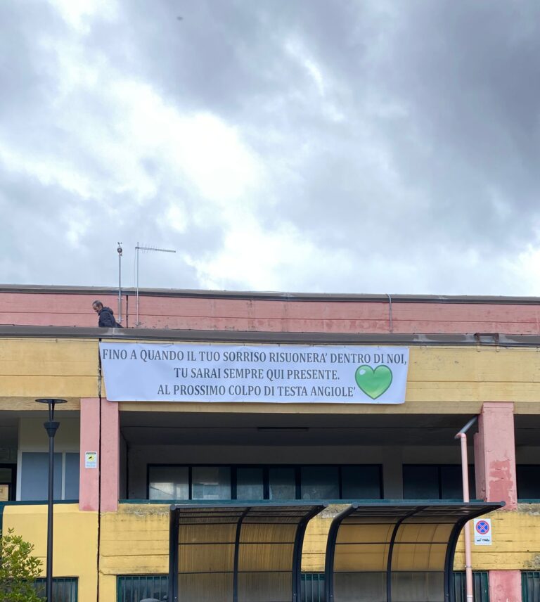 Un corteo dei compagni di classe, studenti e tifosi per Angelo e per la sicurezza stradale