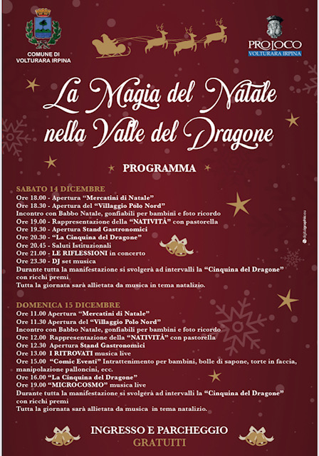 La Magia del Natale nella Valle del Dragone: due giorni di festa e tradizioni