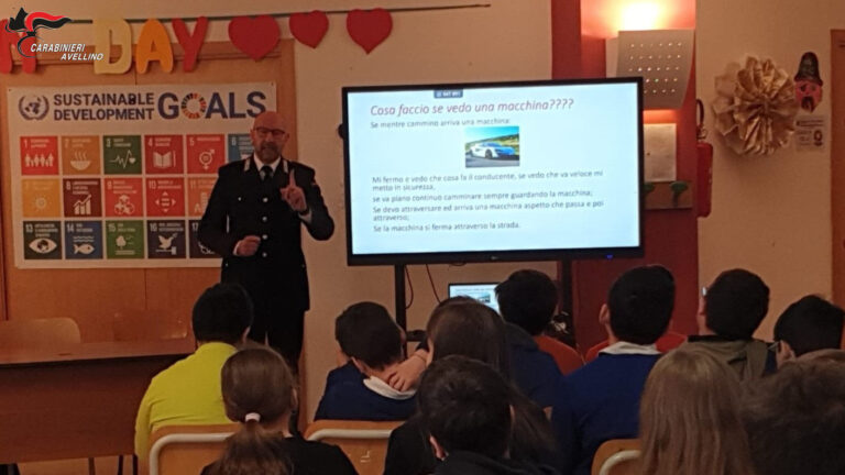 I Carabinieri incontrano gli alunni delle scuole elementari e medie