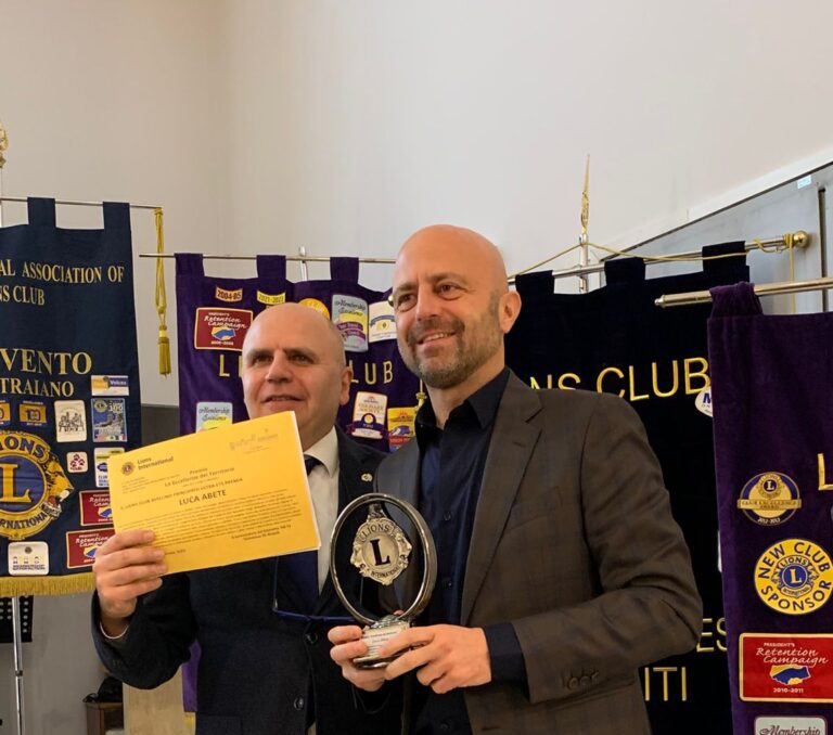 Il Lions Club Avellino Principato Ultra ETS ha premiato Luca Abete