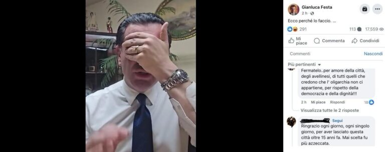 Video “shock” di Festa, avellinesi indignati: “È grazie a te che sto fuggendo da Avellino”