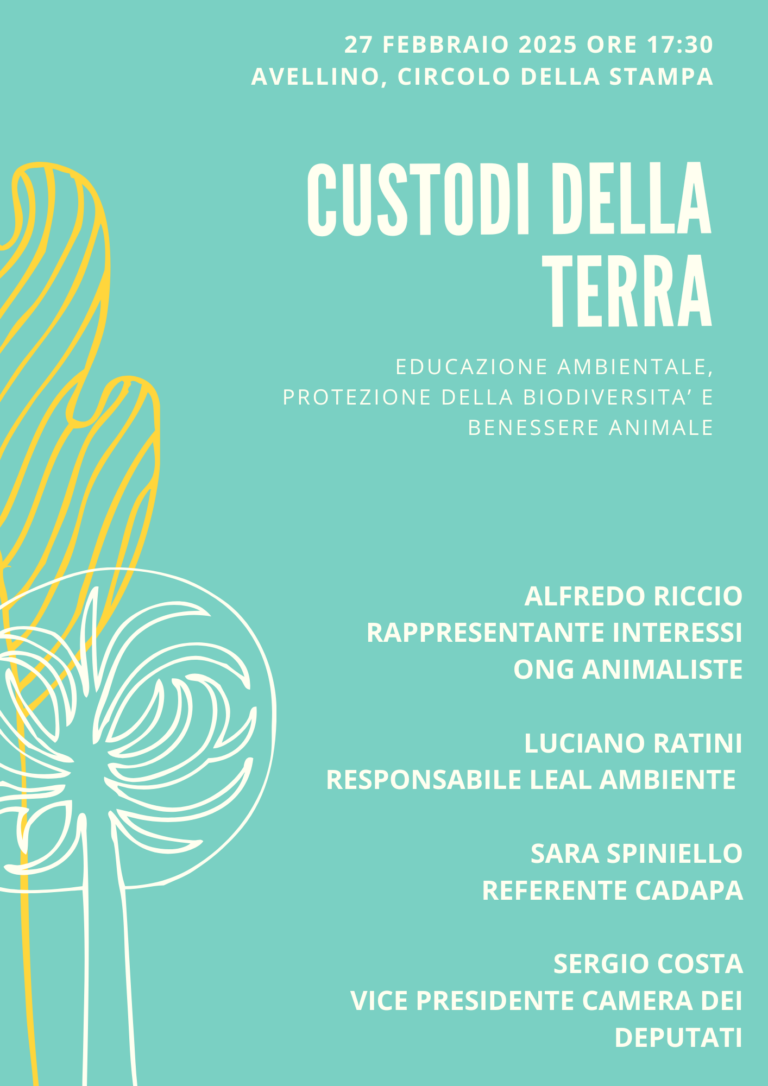 Ad Avellino convegno sull’educazione ambientale e il benessere animale con Sergio Costa