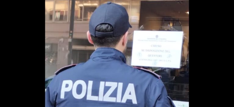 Cessione di alcol ad una tredicenne. Il Questore chiude per 20 giorni un bar del centro
