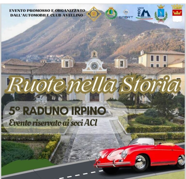 “Ruote nella Storia”, a Mercogliano il 5° Raduno Irpino
