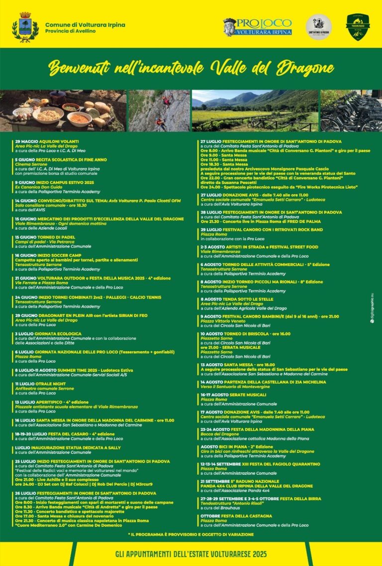 Estate Volturarese 2025: ecco gli eventi in programma