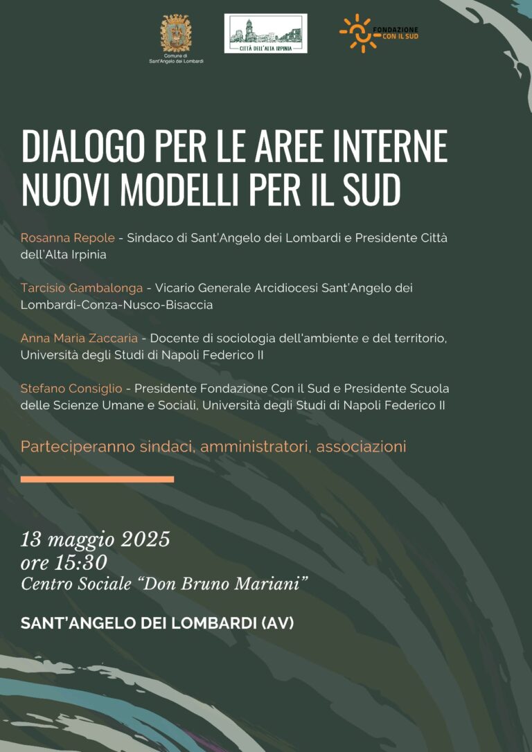 Sant’Angelo dei Lombardi, dialogo per le Aree Interne insieme a Fondazione Con il Sud