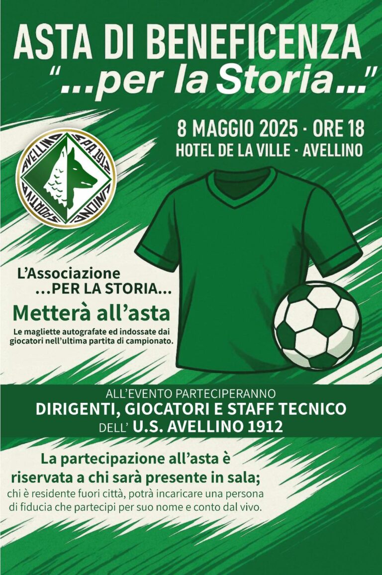 Asta di beneficenza “…per la Storia…” : appuntamento l’8 maggio