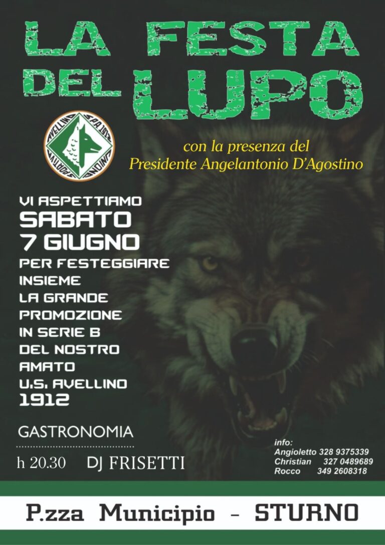 Sturno si tinge di biancoverde: domani la grande festa per l’U.S. Avellino