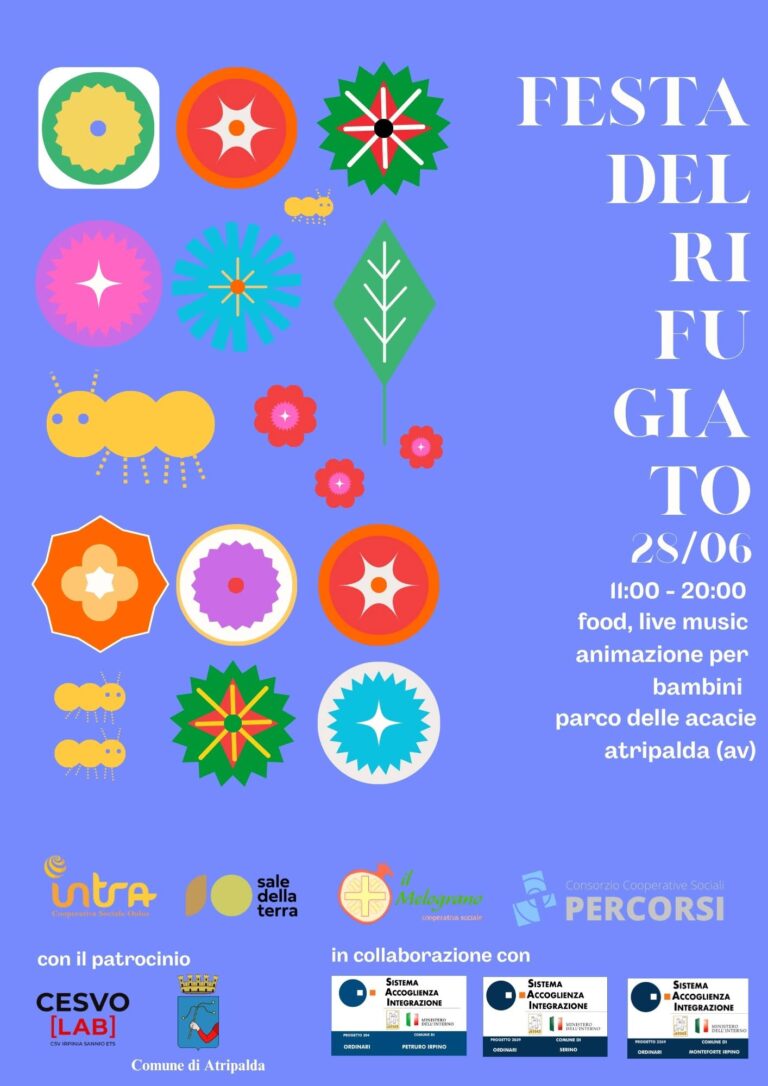 Festa del Rifugiato: sabato al Parco delle Acacie