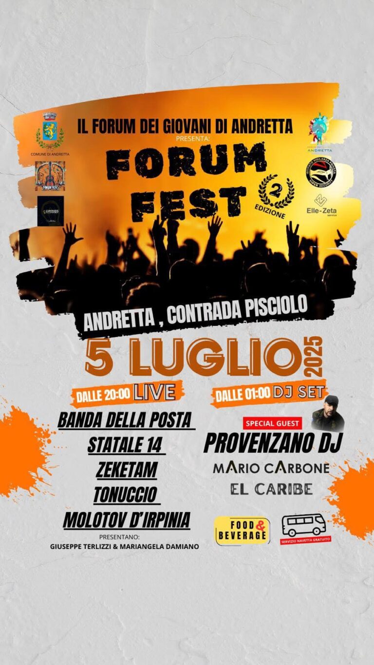 Torna Forum Fest: il 5 luglio ad Andretta