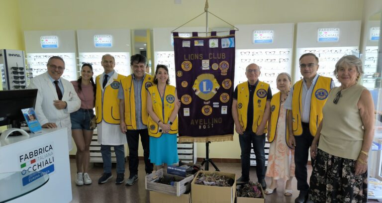 Lions Club Avellino Host, un successo la raccolta occhiali: consegnate oltre 500 paia per la solidarietà
