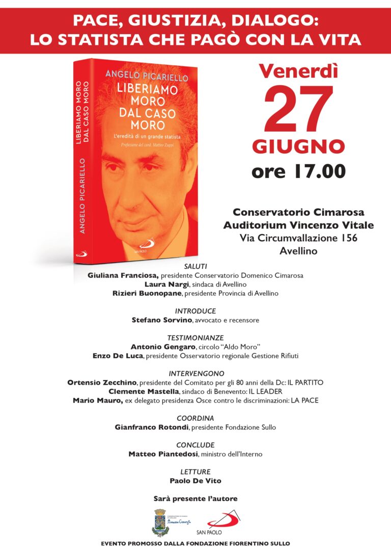 Domani presentazione del libro Liberiamo Moro dal caso Moro