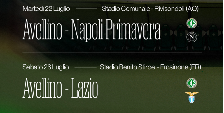 Avellino, ecco il programma delle amichevoli