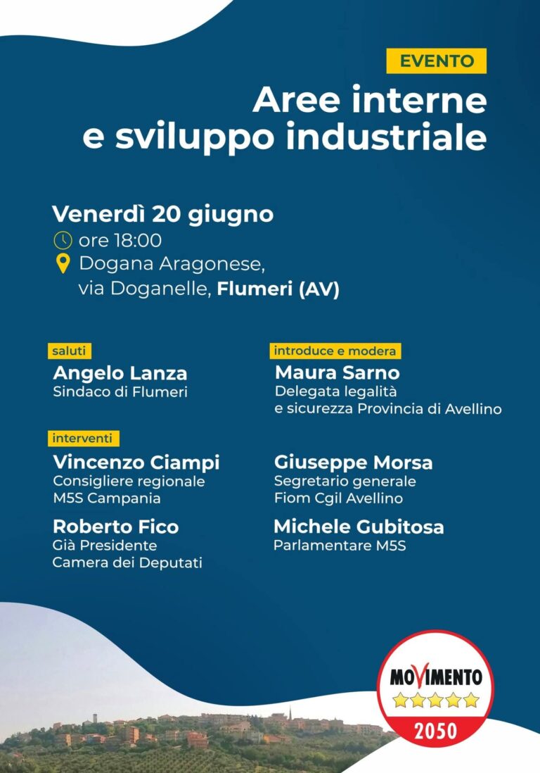 A Flumeri confronto su aree interne e sviluppo industriale