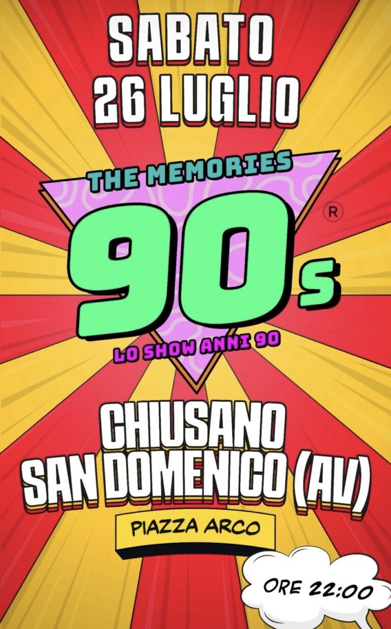 Chiusano San Domenico si prepara a rivivere gli anni ’90: il 26 luglio arriva “The Memories 90s”