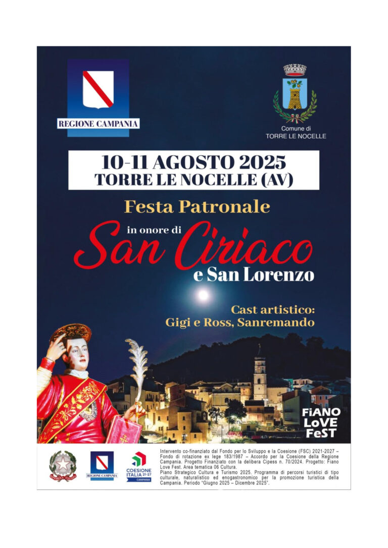 Torre le Nocelle festeggia San Ciriaco e San Lorenzo tra fede e musica