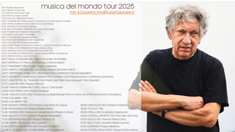 Premio Confimprenditori, concerto al tramonto di Eugenio Bennato