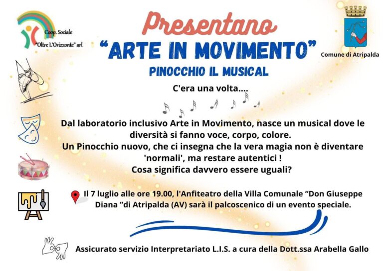“Arte in Movimento”: Pinocchio il Musical