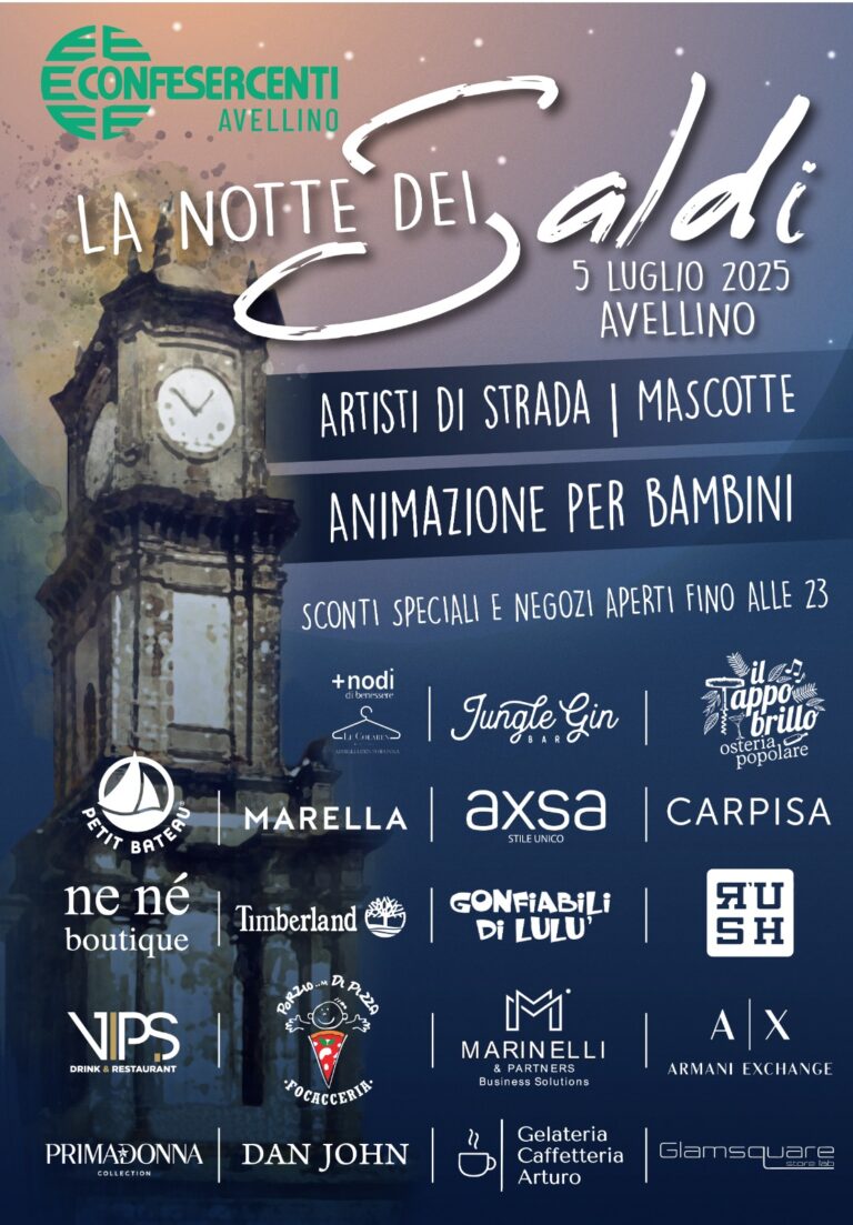 Confesercenti: ad Avellino è in arrivo la Notte dei saldi, tra shopping e divertimento