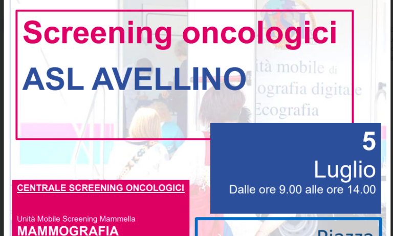 Screening oncologici, i camper dell’Asl sabato 5 luglio a Trevico