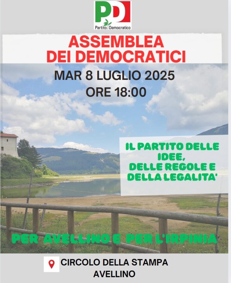 Il PD convoca l’Assemblea dei Democratici ad Avellino