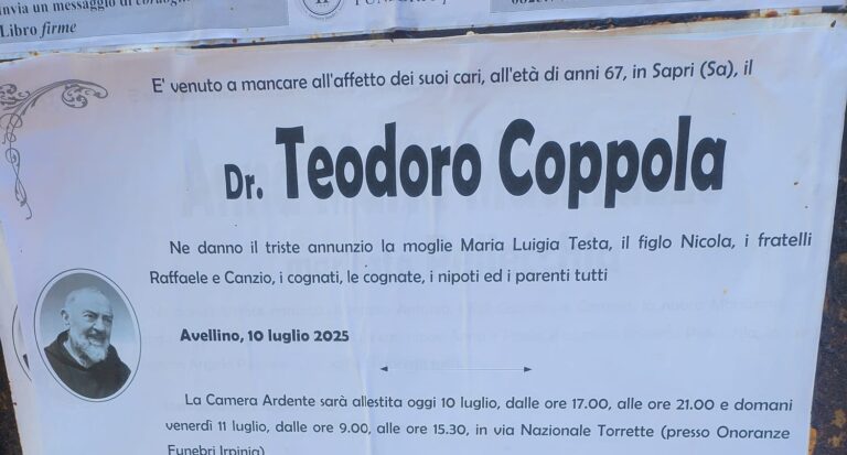 Al Rosario l’ultimo saluto al pediatra Coppola, stroncato da malore a Sapri
