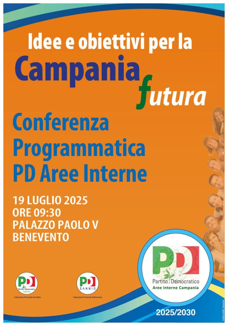 Pd, conferenza programmatica aree interne “Idee e obiettivi per la Campania Futura”