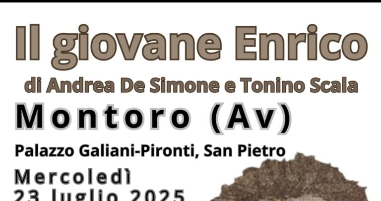 “Il giovane Enrico” approda a Montoro, città natale dell’autore Andrea De Simone