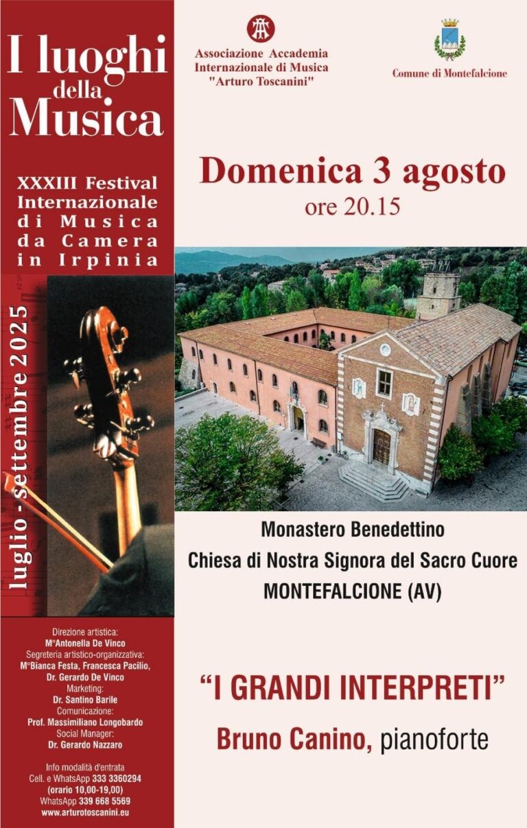 Montefalcione accoglie il Maestro Bruno Canino