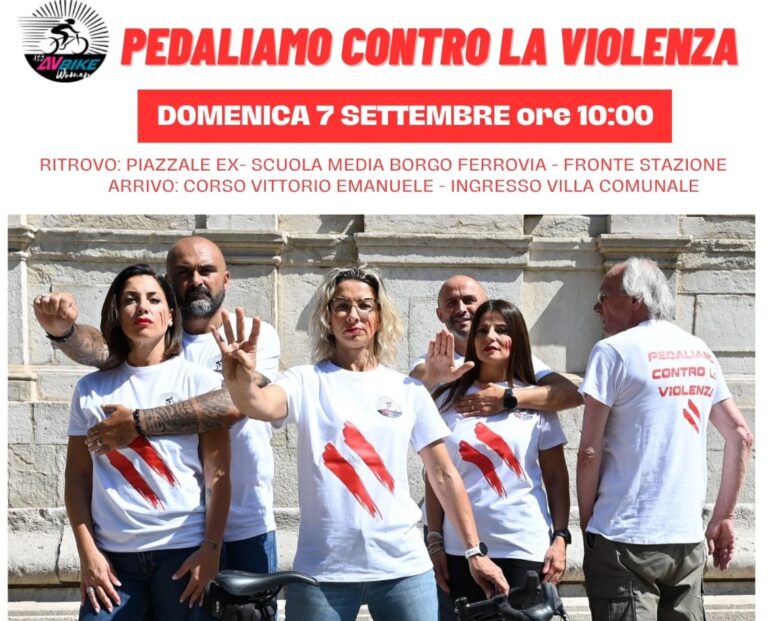 Domenica 7 settembre ore 10.00 III Pedalata contro la violenza sulle donne