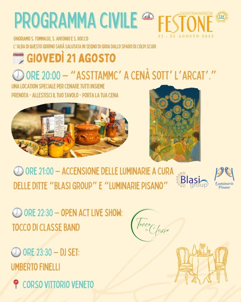 Grottaminarda si prepara al Festone 2025