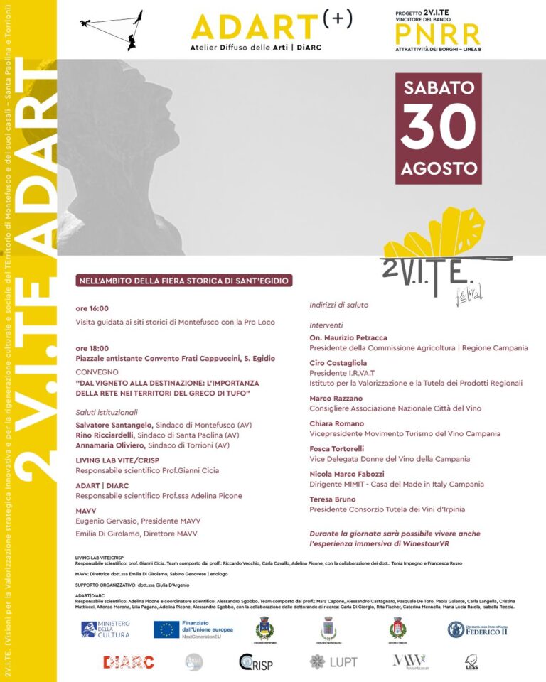 Montefusco ospita il convegno “Dal vigneto alla destinazione: l’importanza della rete nei territori del Greco di Tufo”