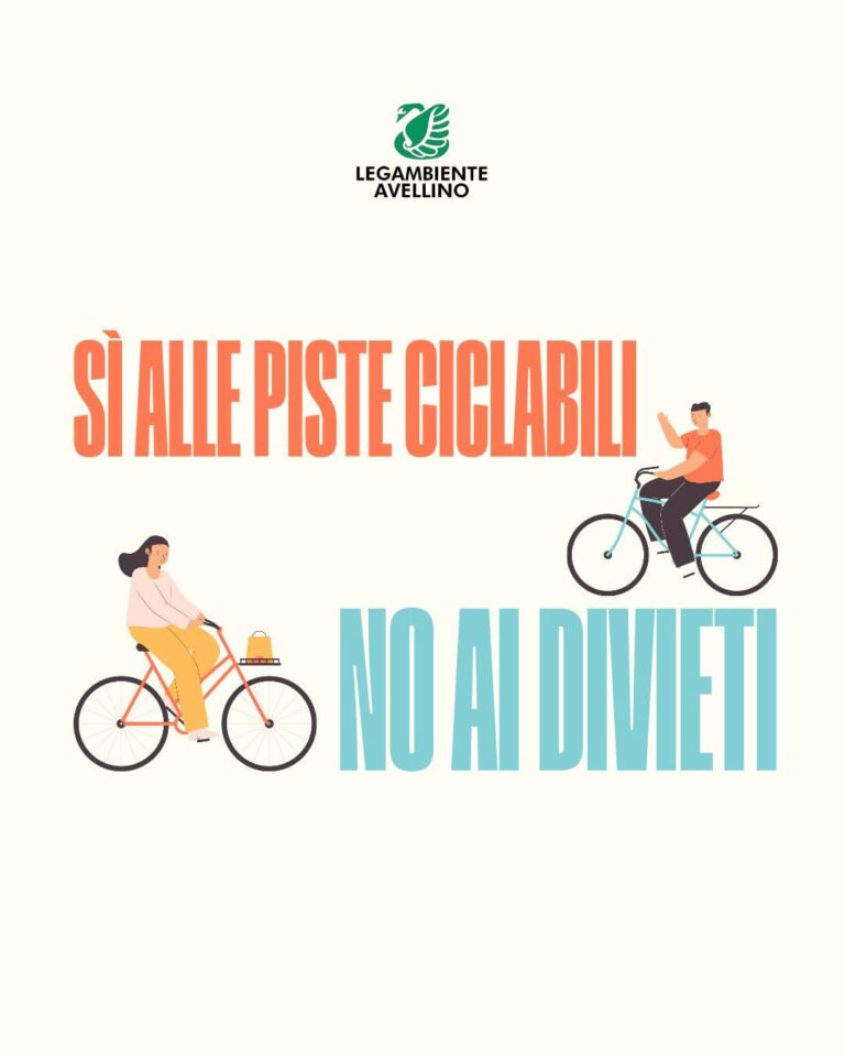 Legambiente Avellino: “Sì alle piste ciclabili, no ai divieti”