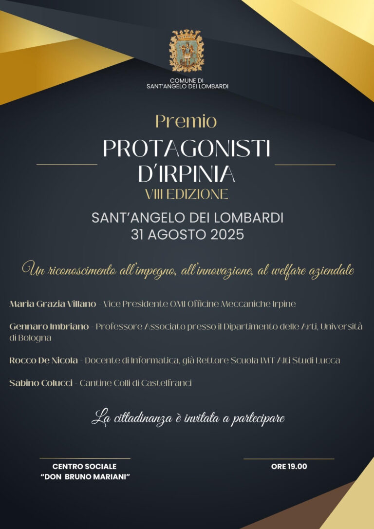 Sant’Angelo dei Lombardi: Protagonisti d’Irpinia, quattro riconoscimenti