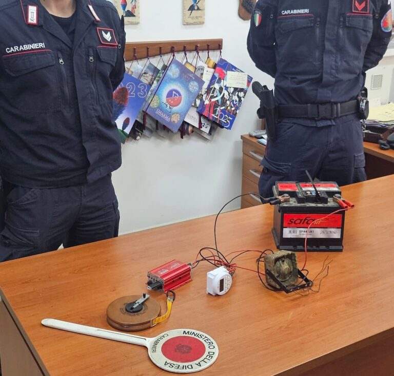 I Carabinieri sequestrano un dispositivo elettronico illecito utilizzato per la caccia