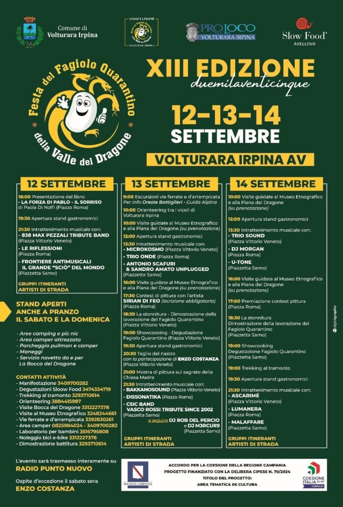 Festa Fagiolo Quarantino 2025 Volturara