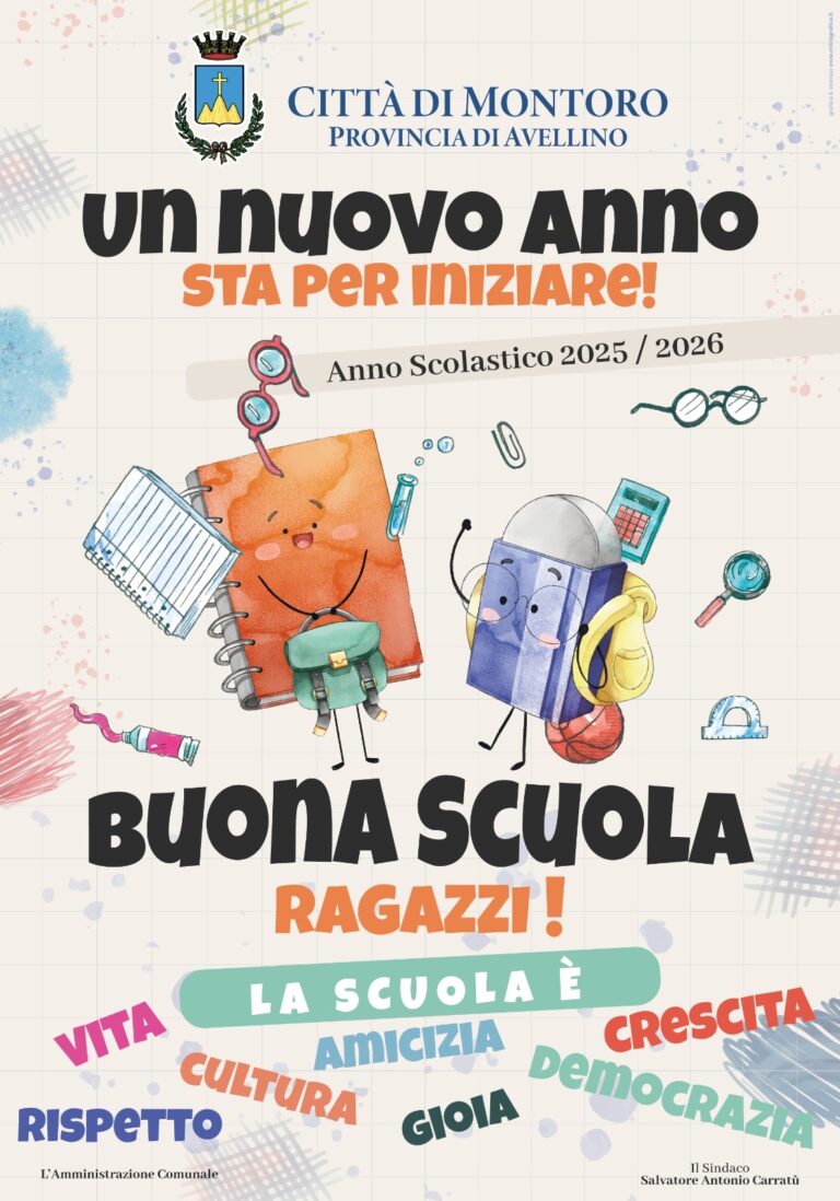 Montoro, pronti per il nuovo anno i servizi scolastici di trasporto e mensa