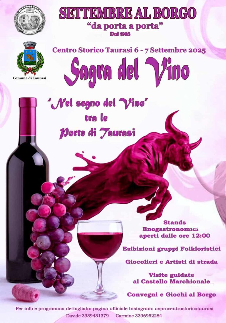 Settembre al Borgo, “nel segno del vino” l’evento di Taurasi