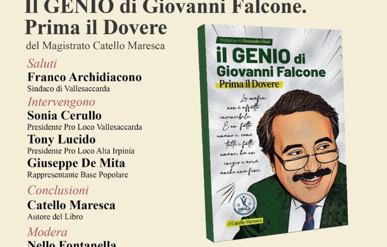Vallesaccarda, il magistrato Catello Maresca presenta il suo libro su Giovanni Falcone