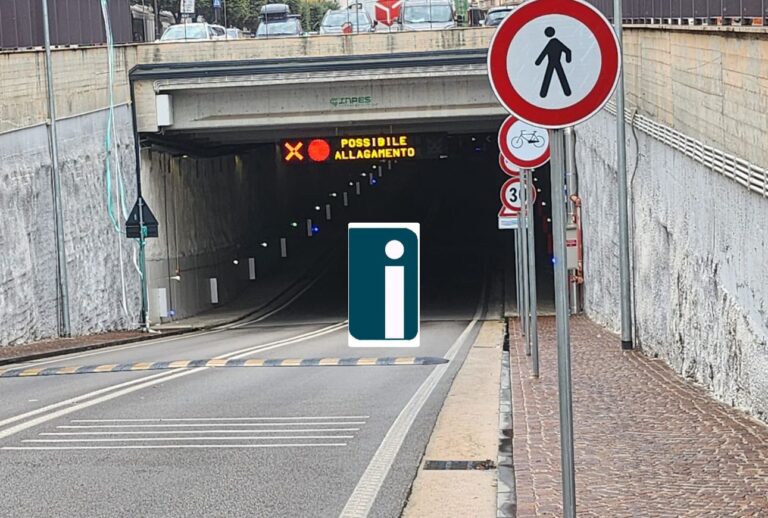 Allerta meteo, scatta la chiusura del Tunnel