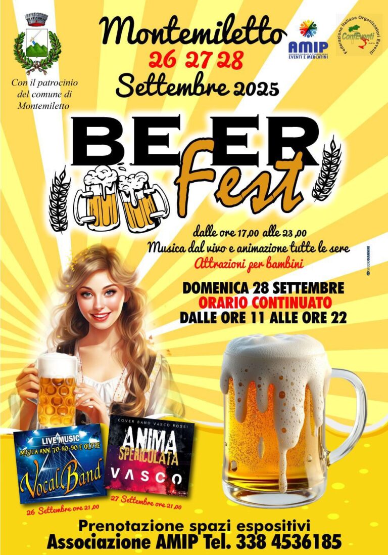 Dal 26 al 28 settembre Montemiletto celebra il Beer Fest