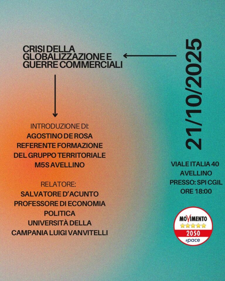 Ad Avellino un incontro per capire la crisi della globalizzazione e le guerre commerciali