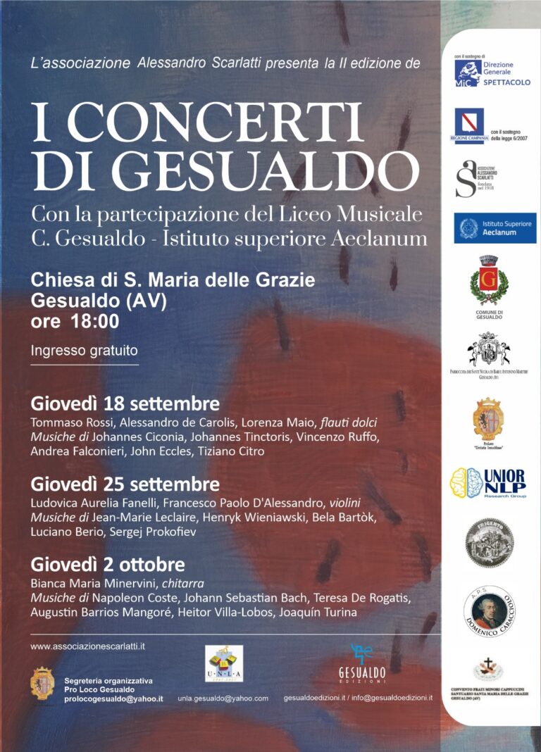Gesualdo, al via la II edizione de I Concerti di Gesualdo
