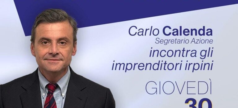 Carlo Calenda ad Avellino per parlare di impresa e sviluppo