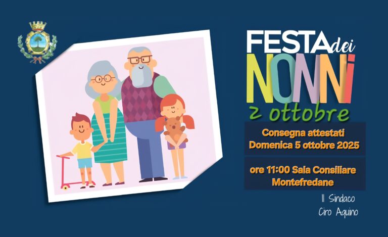 Il Comune di Montefredane celebra la Festa dei Nonni: un omaggio al loro ruolo insostituibile nella comunità