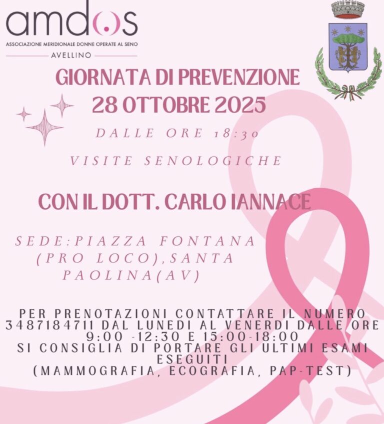 Giornata di prevenzione senologica a Santa Paolina