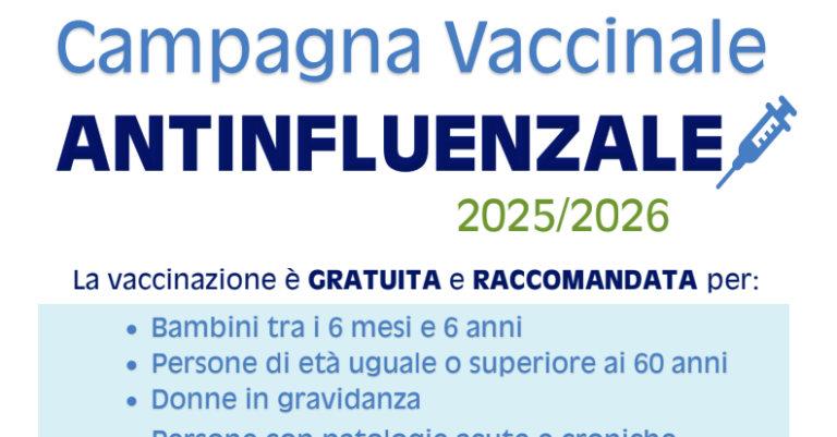 Influenza, proteggersi è semplice: al via la campagna vaccinale dell’Asl di Avellino