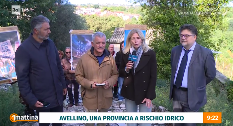 L’Irpinia a rischio idrico arriva a Uno Mattina su RaiUno