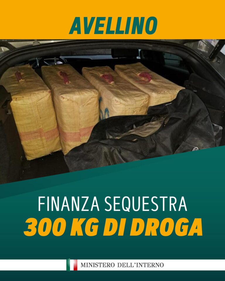 Maxi sequestro di droga a Santa Lucia di Serino, il plauso del ministro Piantedosi